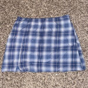 Blue Plaid Women's Skirt